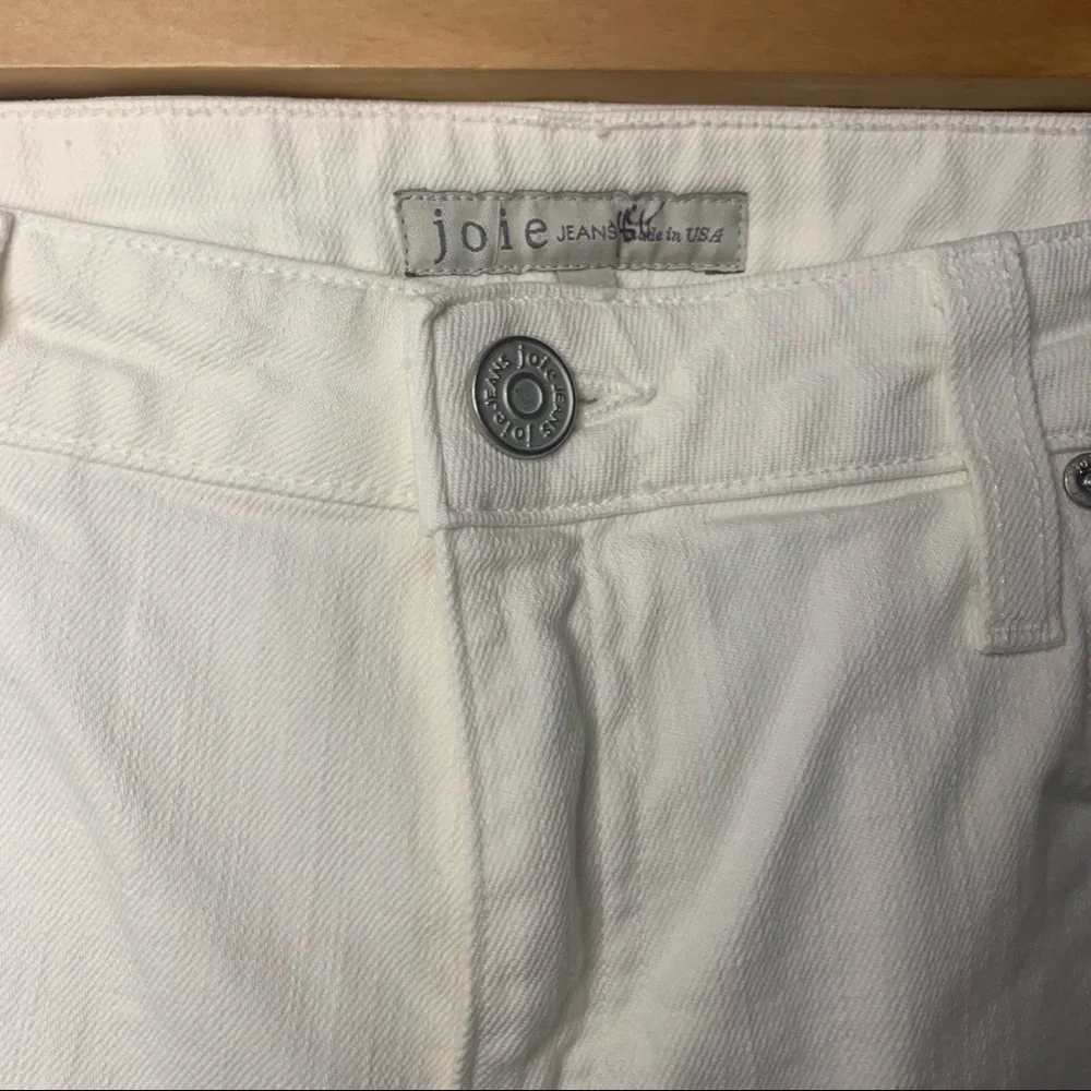 Joie | crop flare jeans in porcelain (30) like new - Picture 7 of 12